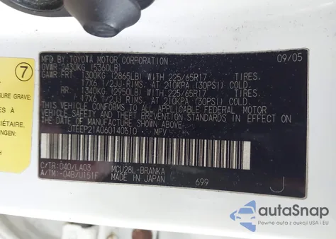 2006 Toyota Highlander Limited V6 from USA, damaged, VIN JTEEP21A060140610